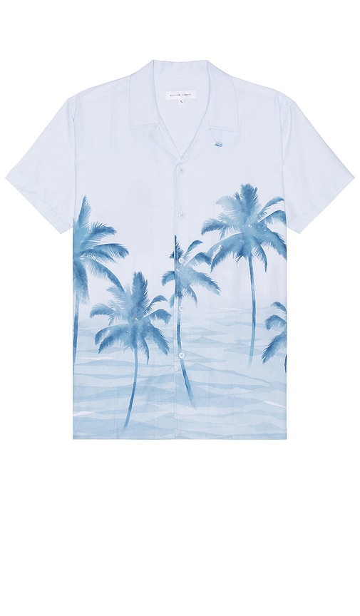 Shop Vintage Summer Premium Camp Shirt In 淡蓝色