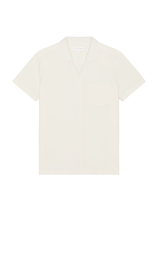 Seersucker Camp Shirt in Ivory. - size S (also in M)
