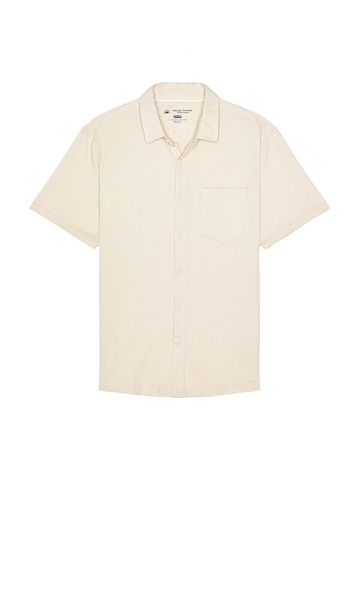 Performance Seersucker Shirt in Tan. - size XXL/2X (also in L, M, S, XL/1X)