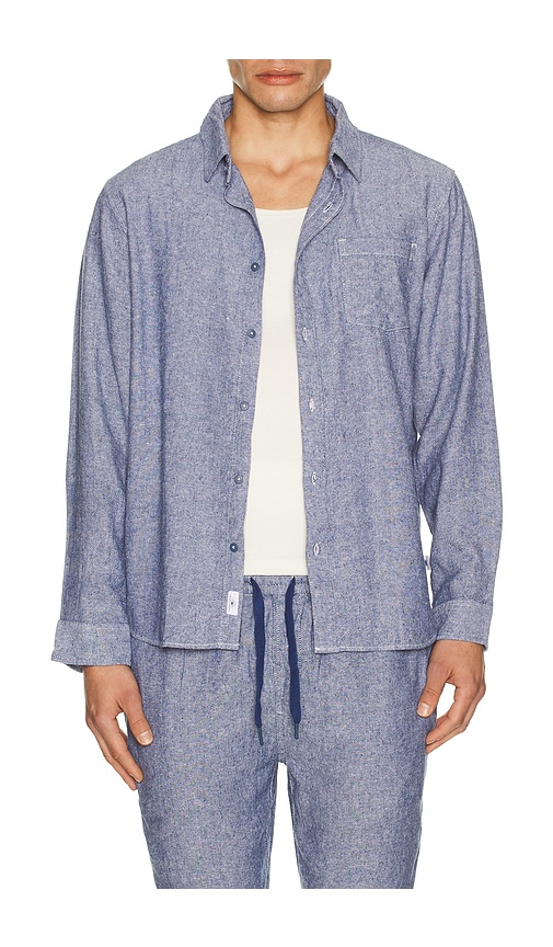 Vintage Summer Long Sleeve Linen Button Down Shirt