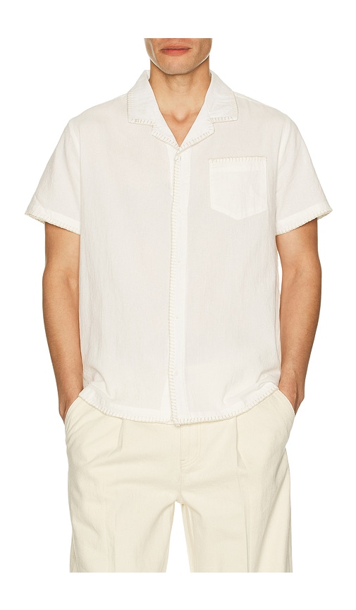 Vintage Summer Embroidered Camp Shirt