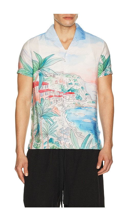 Vintage Summer Textured Camp Shirt
