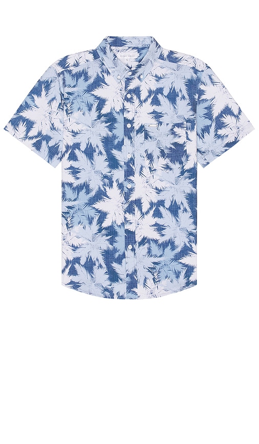 Vintage SummerSeersucker Button Up Shirt in BLUE & WHITE