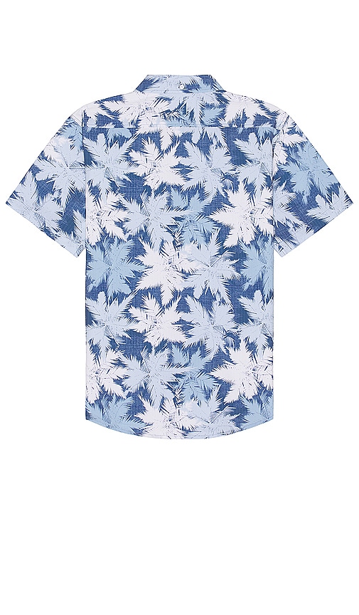 Shop Vintage Summer Seersucker Button Up Shirt In Blue & White