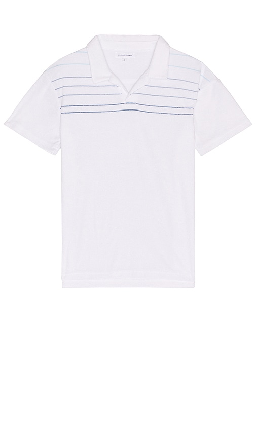 Shop Vintage Summer Towel Terry Polo In White