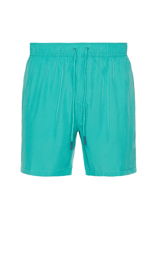 Performance Stretch Lined Volley Swim Short in Teal. - size XXL/2X (also in L, M, S, XL/1X)