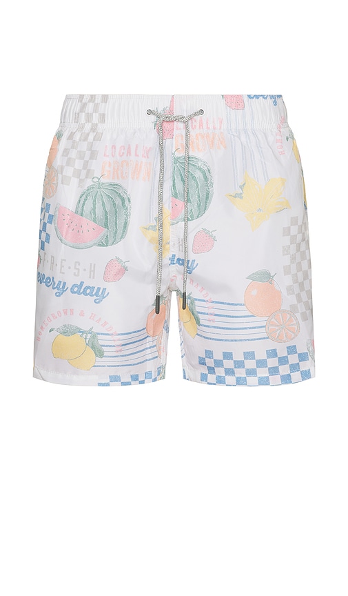 Ponji Swim Shorts in White. - size XXL/2X (also in L, M, S, XL/1X)