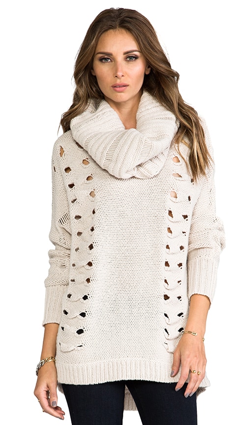 Allison Sweater with Removable Cowl Neck