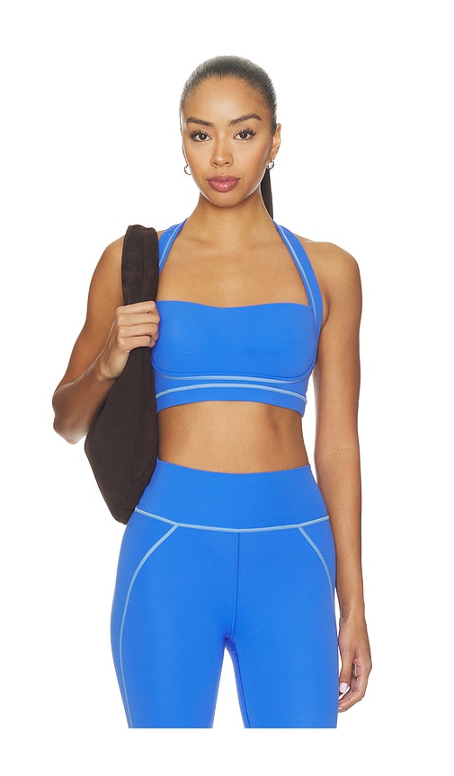 Vuori Allthefeels Linework Sports Bra in Blue. - size M (also in S, XS)