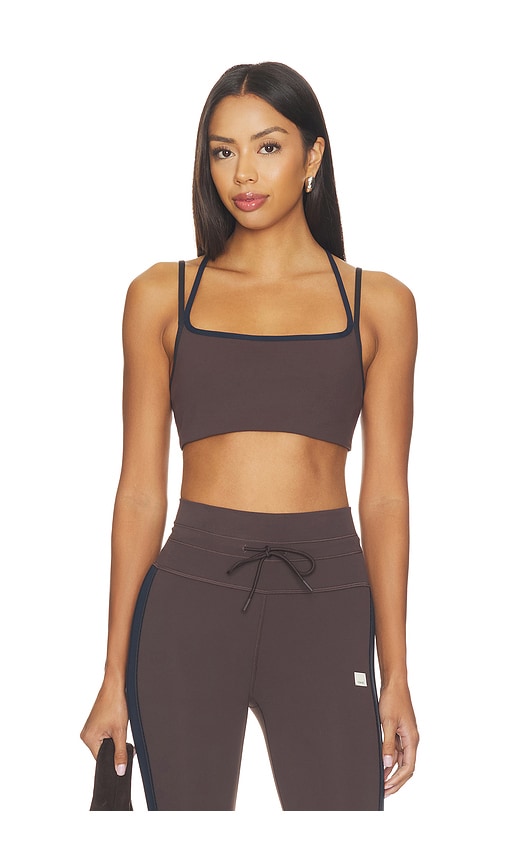 Vuori Daily Layered Sports Bra In French Roast