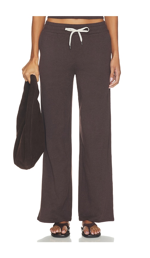 Vuori Halo Essential Wide Leg Pant In Java Heather