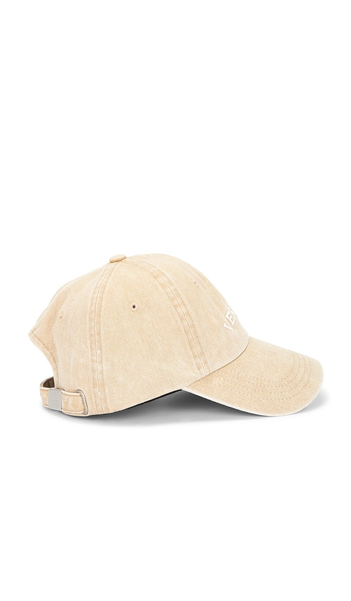  Verutum Lettering Denim Cap In Brown. 