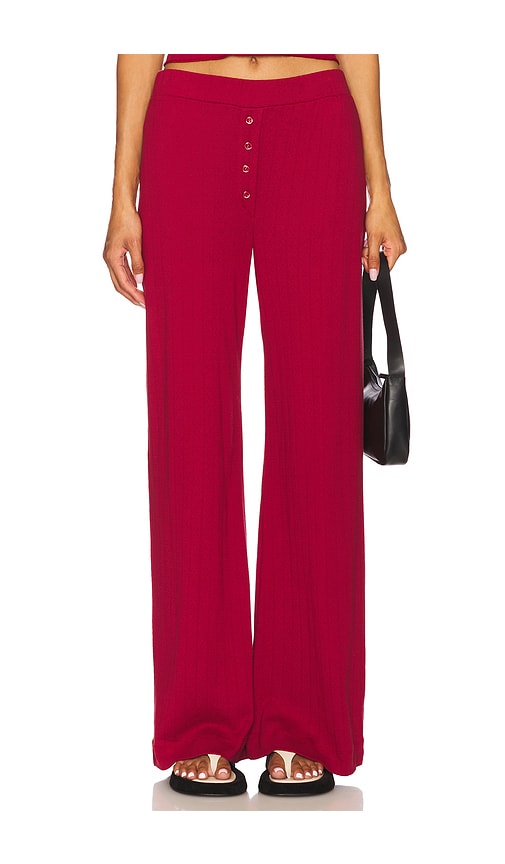 Pointelle Lounge Pant in Red. - size M (also in XS)