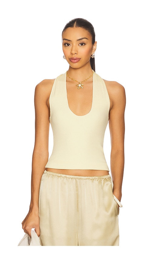 Halter Top in Yellow. - size XL (also in L, M, S, XS)