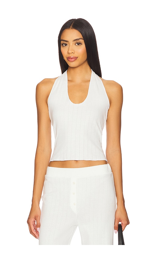 Vir Vita Pointelle Halter Top