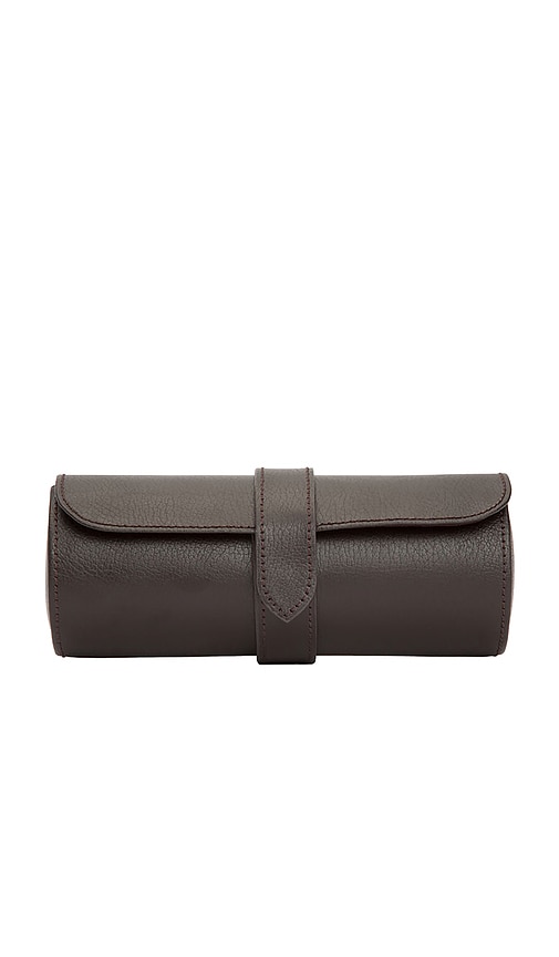 Wolf Blake Watch Roll With Capsule In Brown
