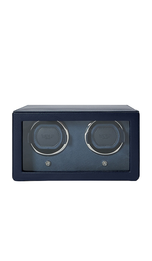 Wolf Cub Double Watch Winder With Cover In Blue