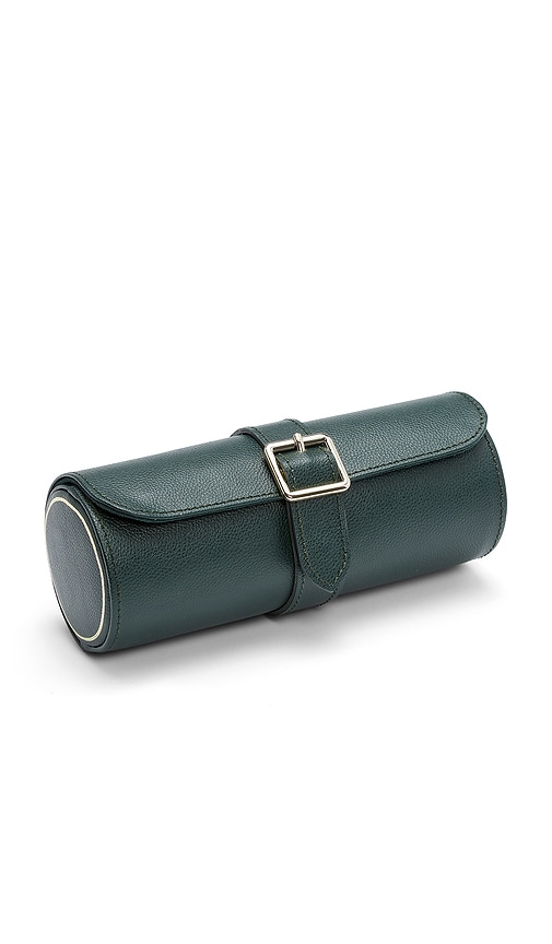  Wolf British Racing Triple Watch Roll In Green. 