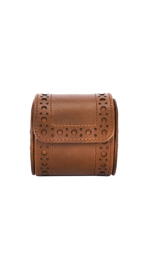 WOLF ÉTUI POUR MONTRE BROGUE en Brown.