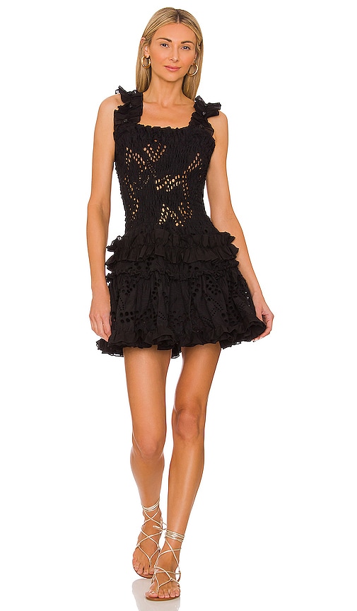 Waimari Alfresco Mini Dress in Black