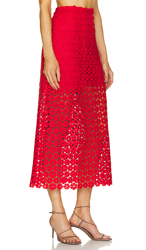 Shop Waimari Brooke Maxi Skirt In Radiant Red