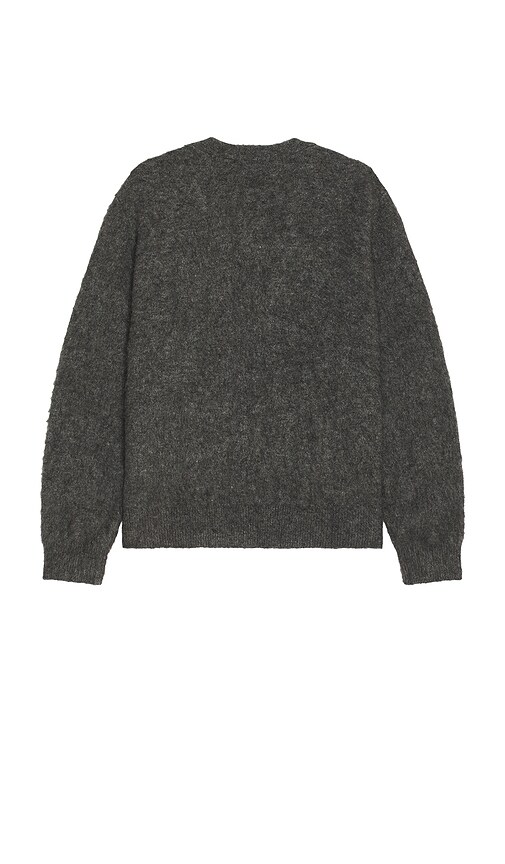 Wao Solid Brushed Cardigan In Grey