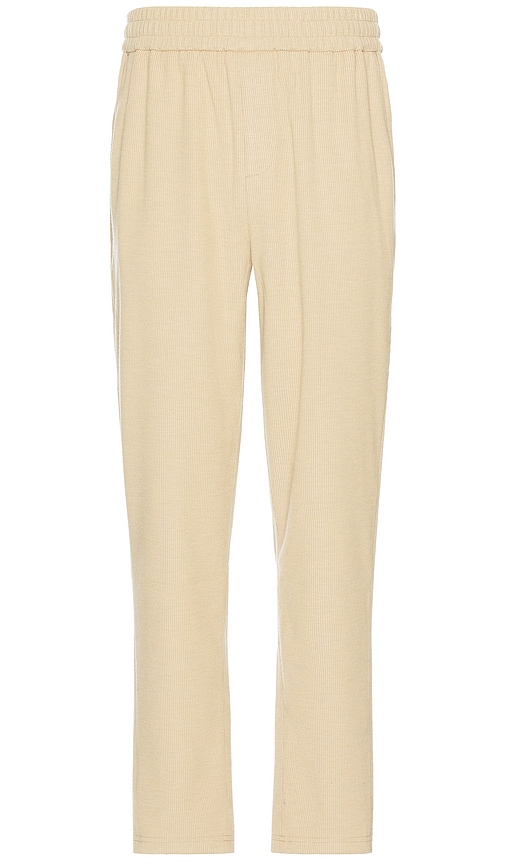 Wao Ribbed Knit Pant In Tan