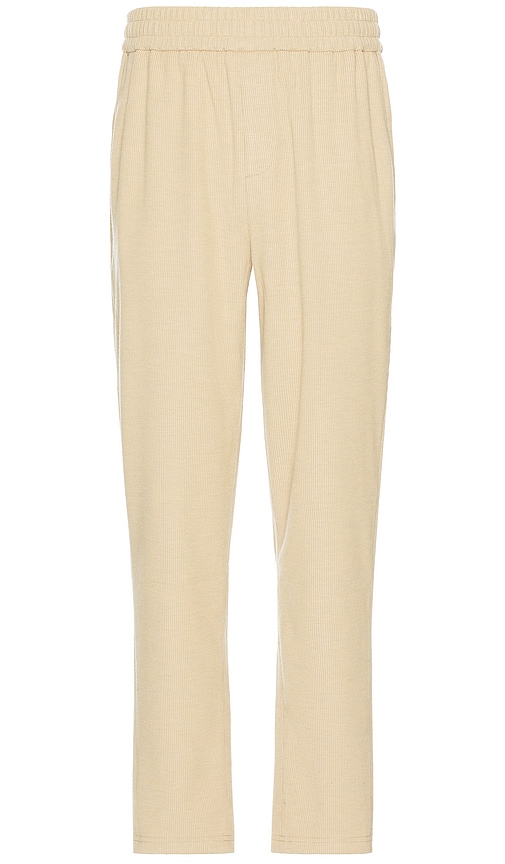 Shop Wao Ribbed Knit Pant In Tan