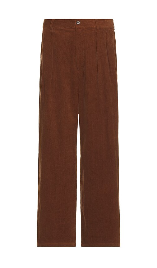 WAO WIDE LEG PLEATED CORDUROY PANT