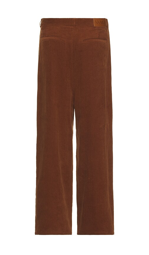 WAO WIDE LEG PLEATED CORDUROY PANT