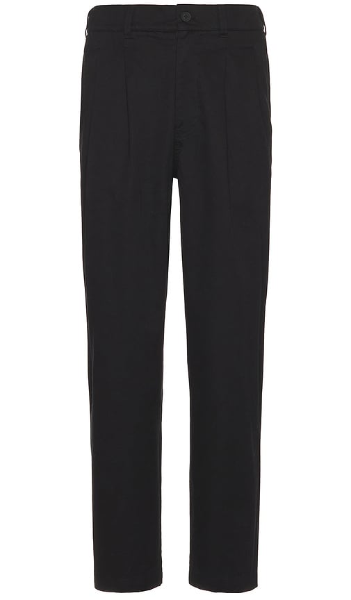 WAO Double Pleated Chino Pant in black | REVOLVE