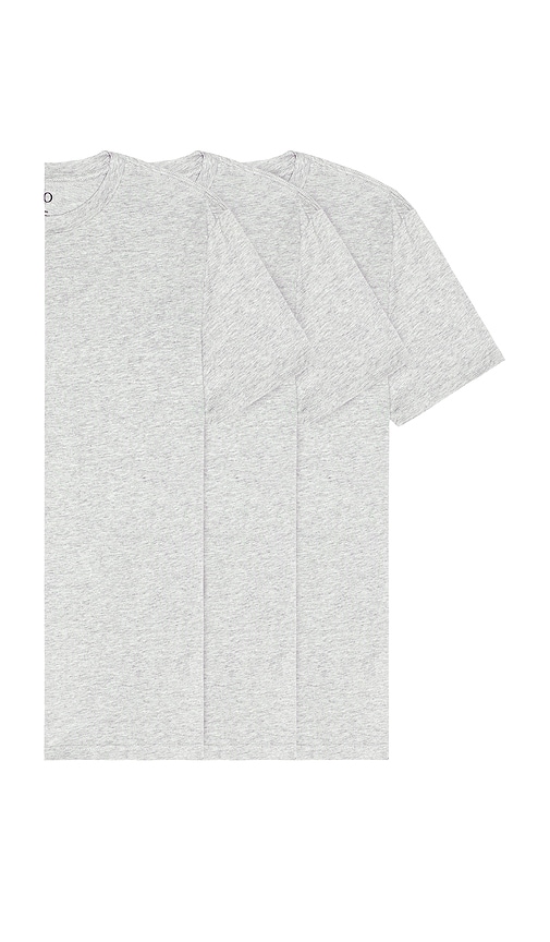 Shop Wao The Standard Tee 3 Pack In 麻灰色