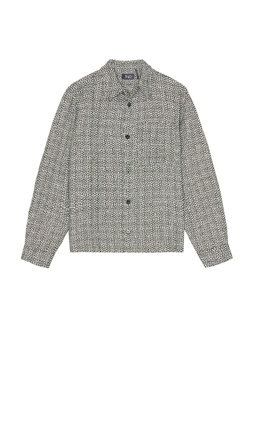 Shop Wao Boucle Tweed Shirt Jacket In Black & White