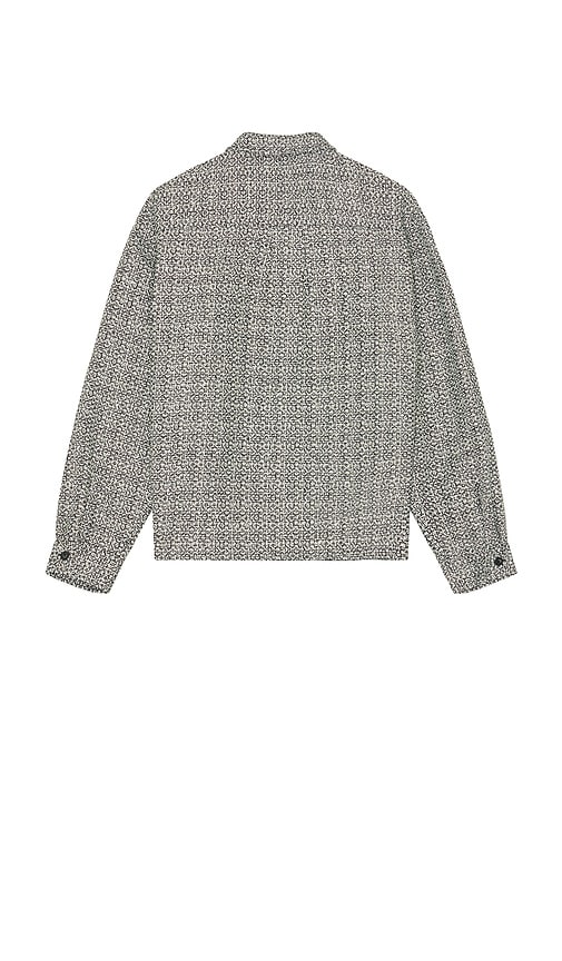 Shop Wao Boucle Tweed Shirt Jacket In Black & White