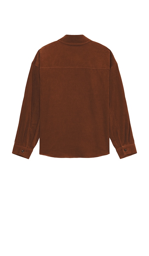 Wao Oversized Corduroy Shirt In Brown