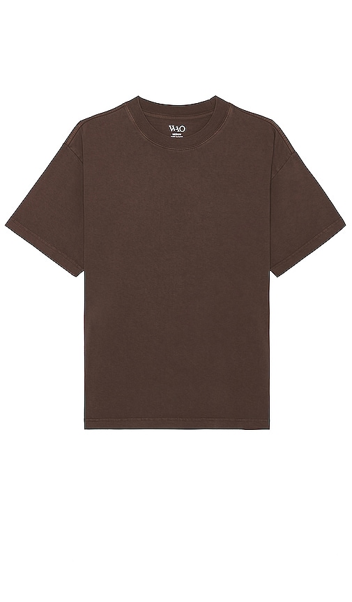 Product image of WAO The Relaxed Tee in brown. Click to view full details