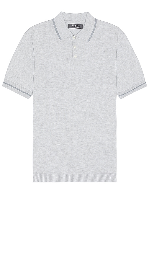 Shop Wao Everyday Luxe Polo In 麻灰色