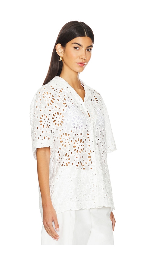 Shop Wao Embroidered Floral Shirt In Í™”ì�´íš¸