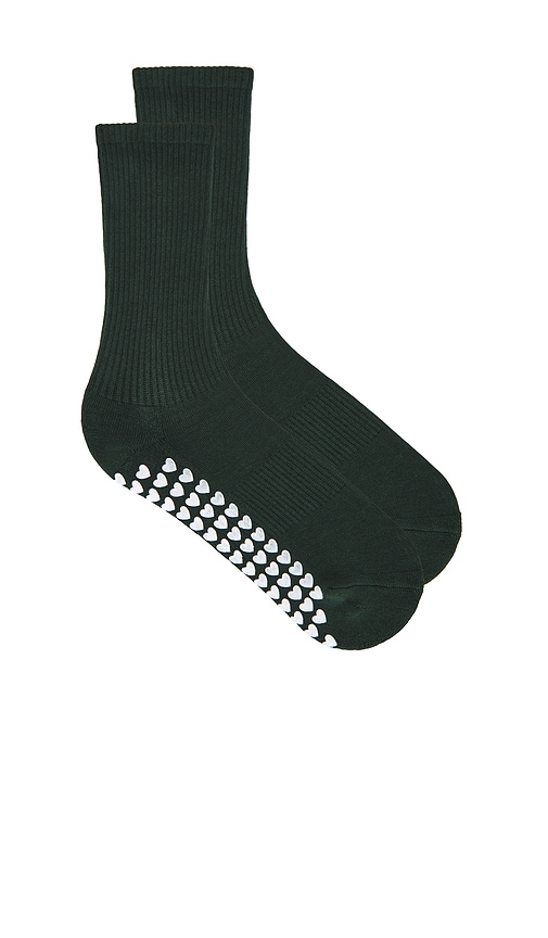 Wellbeing + Beingwell Tube Grip Sock Çÿ­è¢œ Â€“ Æ£®æž—ç»¿ã€�ç™½è‰². Å°ºç � All. In Green