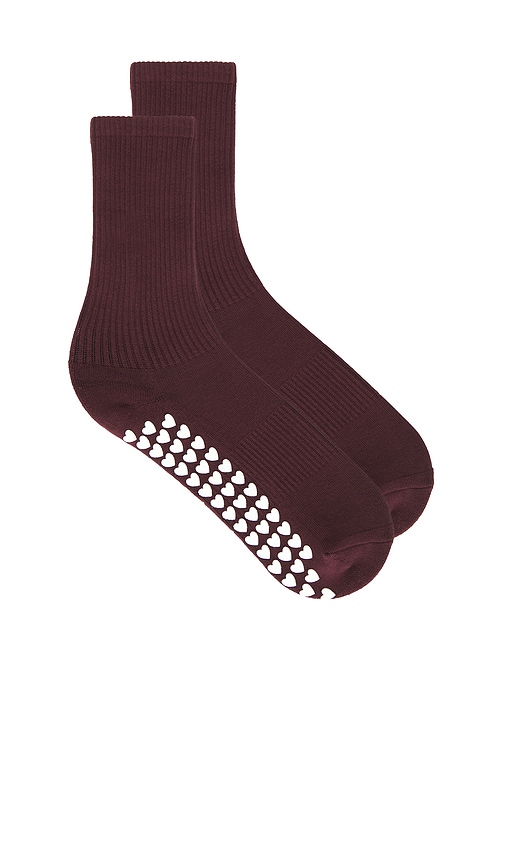 Wellbeing + Beingwell Tube Grip Sock Çÿ­è¢œ Â€“ Port Royale & White. Å°ºç � All. In Brown