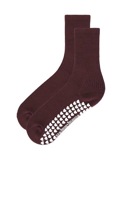 Wellbeing + Beingwell Tube Grip Sock Çÿ­è¢œ Â€“ Port Royale & White. Å°ºç � All. In Brown