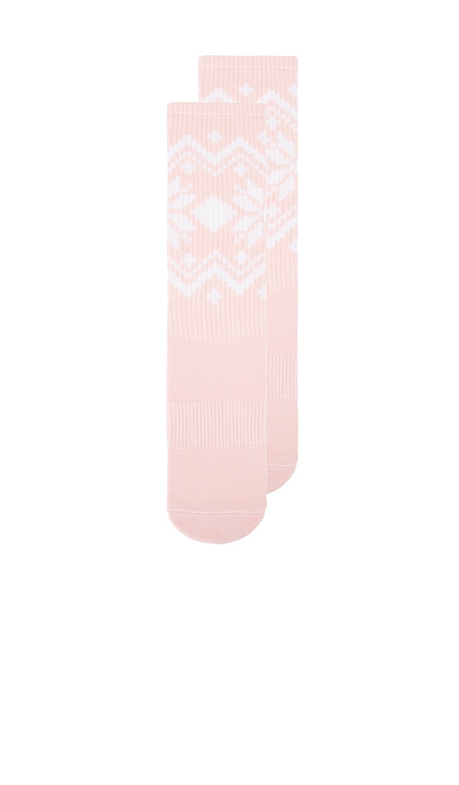  Wellbeing + Beingwell Socken Fair Isle Grip Sock In Pink. 