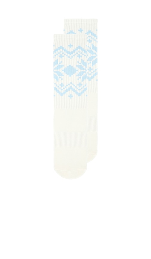  Wellbeing + Beingwell Socken Fair Isle Grip Sock In Cream. 