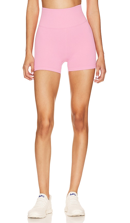 WellBeing + BeingWell StretchWell Valle 4 Inch Bike Short in Rose