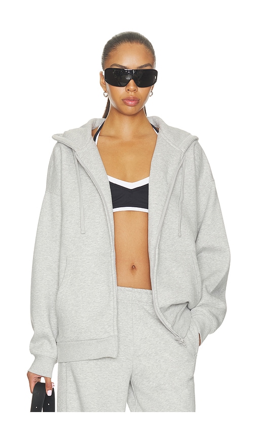 WellBeing + BeingWell Murphy Oversized Full Zip Hoodie in Grey. - size L (also in M, S, XL, XS, XXS)