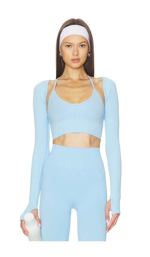 Wellbeing + Beingwell Perrie Seamless Shrug In Blue