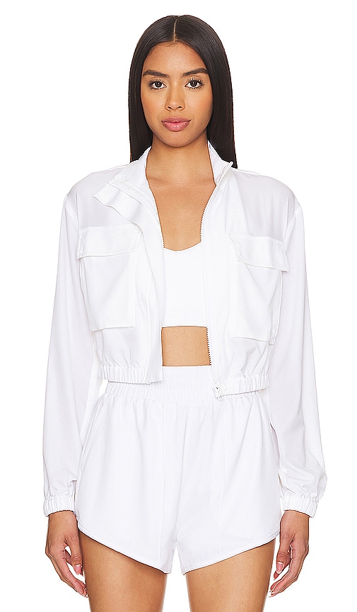 Wellbeing + Beingwell Aspyn Cropped Jacket In White