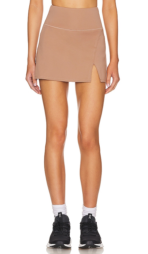 Shop Wellbeing + Beingwell Movewell Janice Skirt In Fresco Brown