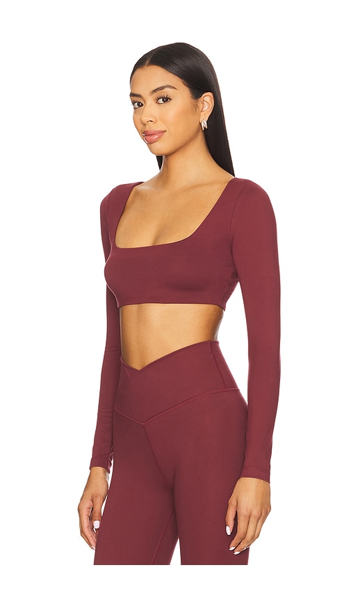 Wellbeing + Beingwell Flowwell Lara Long Sleeve Top In Blue