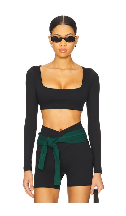 Wellbeing + Beingwell Flowwell Lara Long Sleeve Top In Black